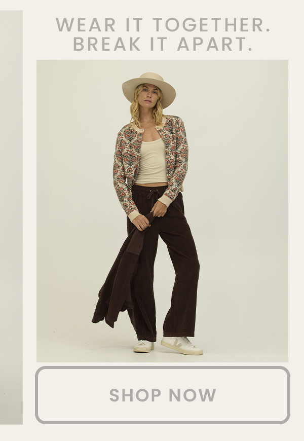 Peggy Terry Corduroy Mix Button-Down