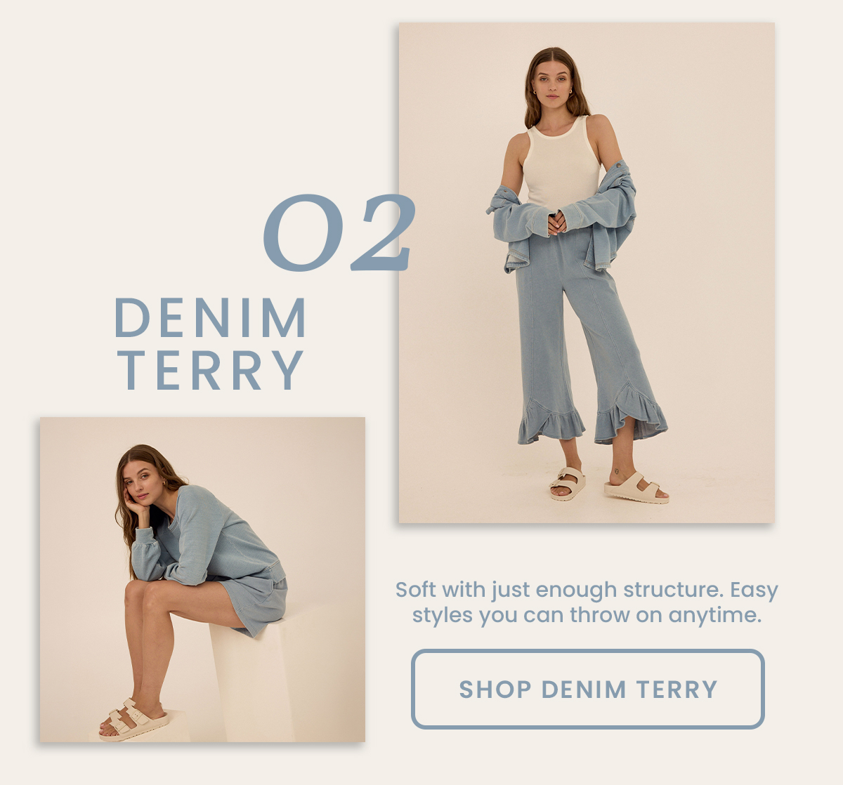 Shop Denim Terry