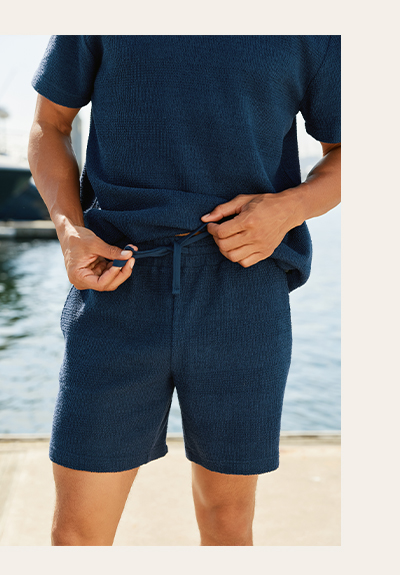 Wayne Jacquard Stripe Knit Short