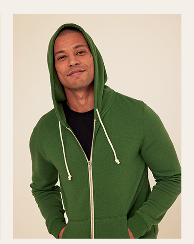 Triblend Zip Fleece Hoodie