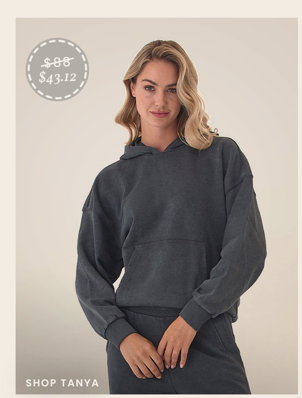 Tanya Mineral Wash Cotton Terry Pullover Hoodie