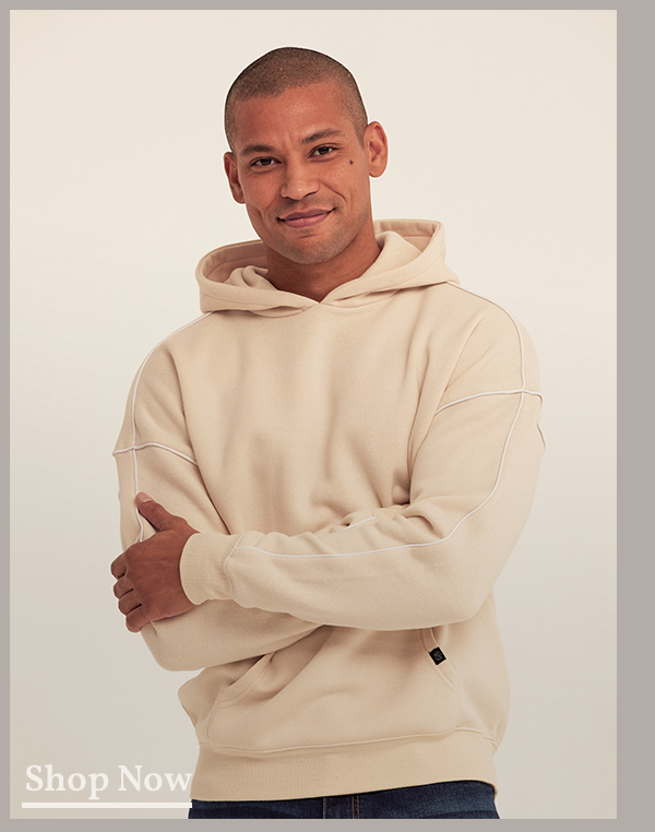 Marcel Triblend Fleece Contrast Piping Pullover Hoodie