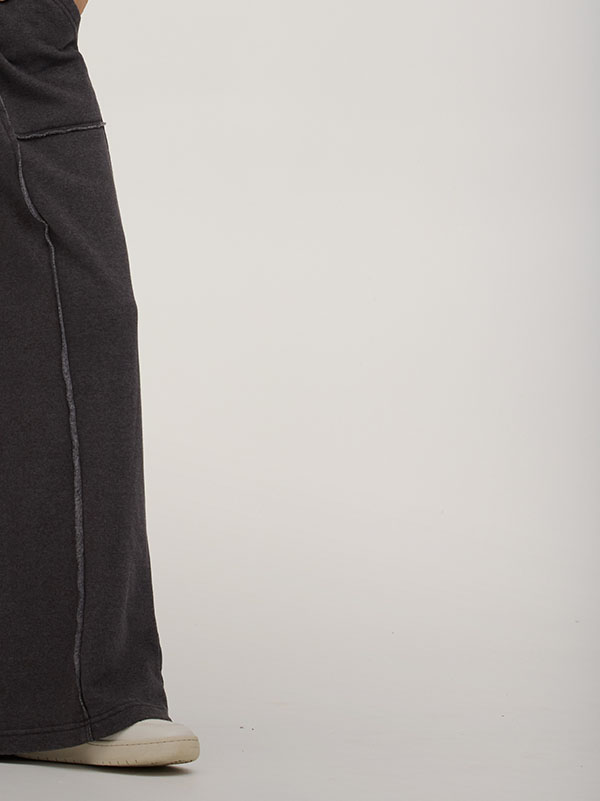 Sigourney Mineral Wash Fleece Wide Leg Pant