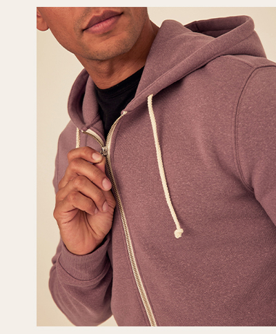 Triblend Zip Fleece Hoodie