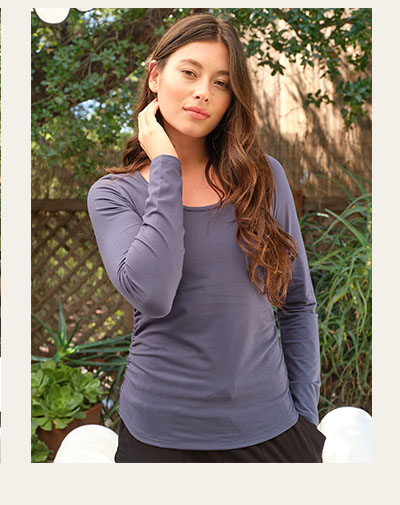 Lucia Luxe Jersey Ruched Long Sleeve