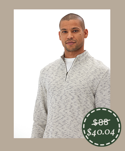 Felix Stripe Terry 1/4 Zip Pullover