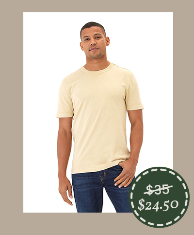 Shawn Mineral Wash Eco Cotton Jersey Crew Tee