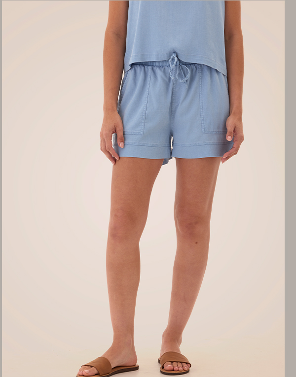 Makayla Stretch Chambray Short