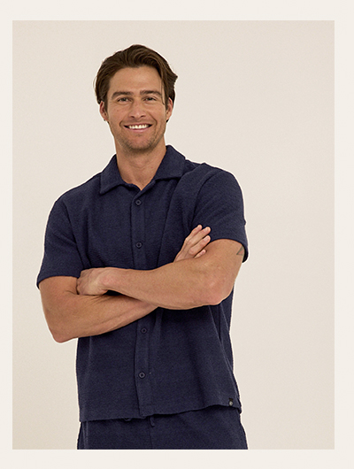 Archer Jacquard Textured Stripe Button-Down Pocket Shirt