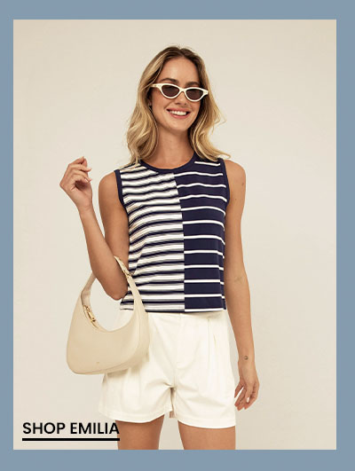 Emilia Stripe Eco Jersey Tank
