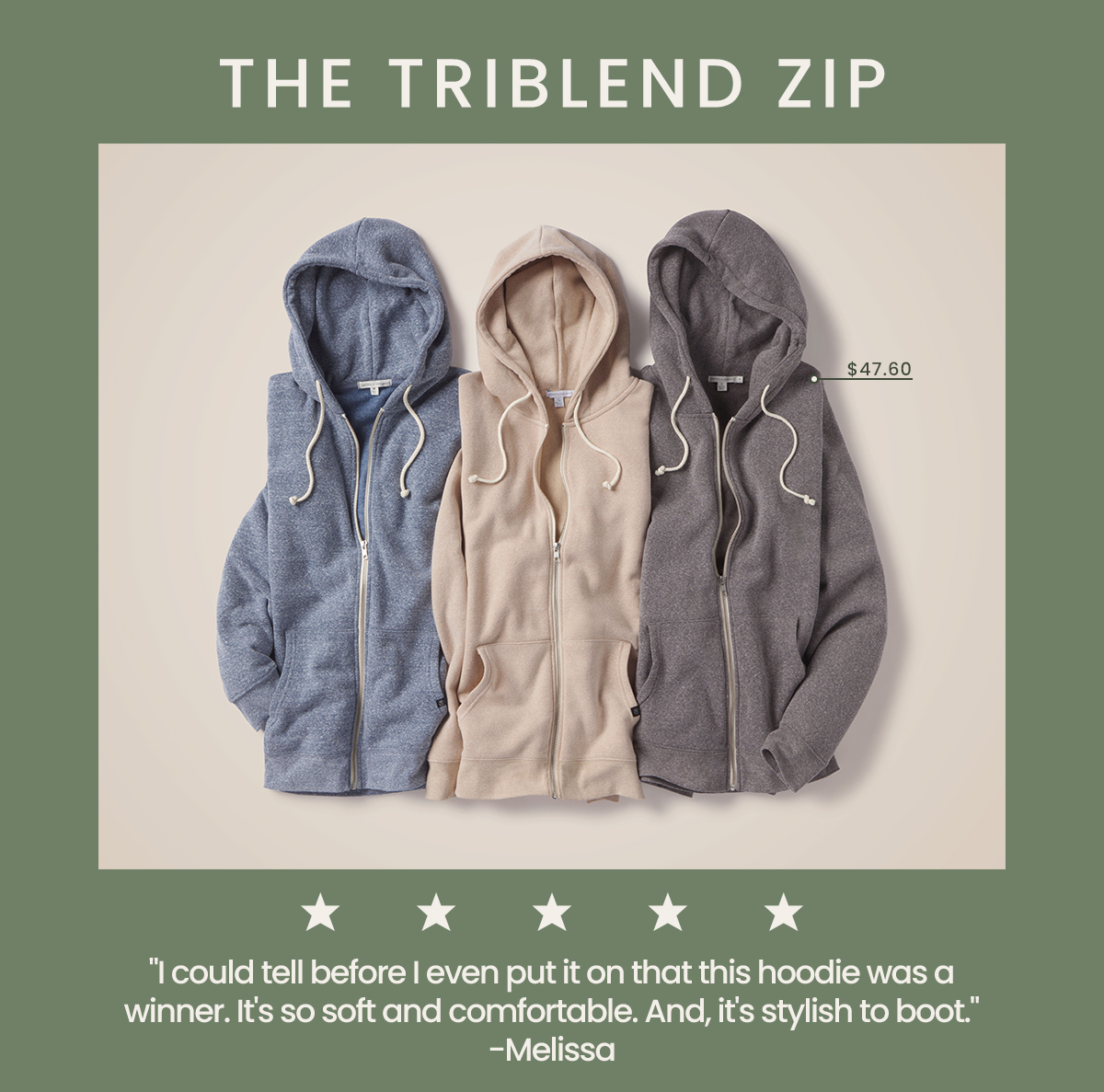Shop the Triblend Zip