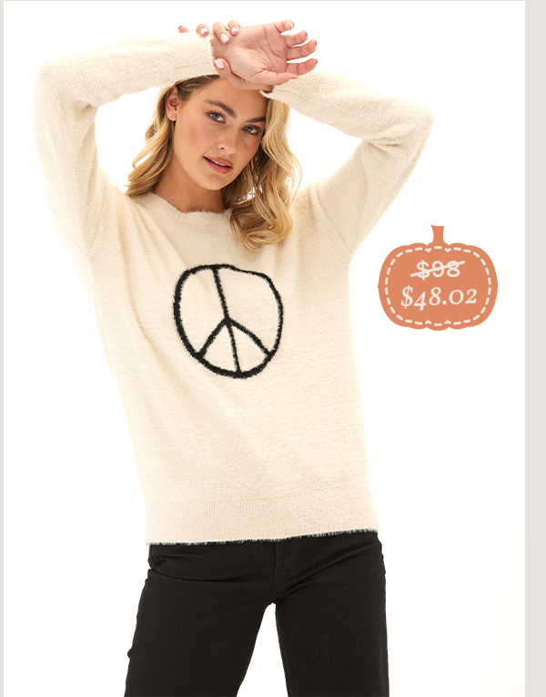 Fuzzy Knit Graphic Pullover