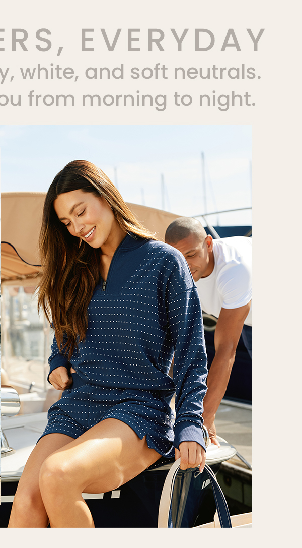 Kindra Dot Embroidered Terry Pullover