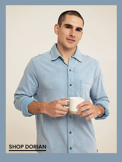 Dorian Mineral Wash Mediumweight Jersey Button-Down
