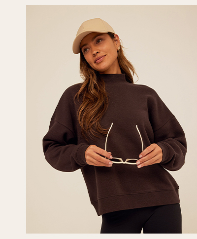 Karlie Triblend Fleece Mock Neck Pullover