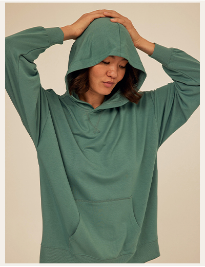 Sylvie Modal Terry Oversized Pullover Hoodie