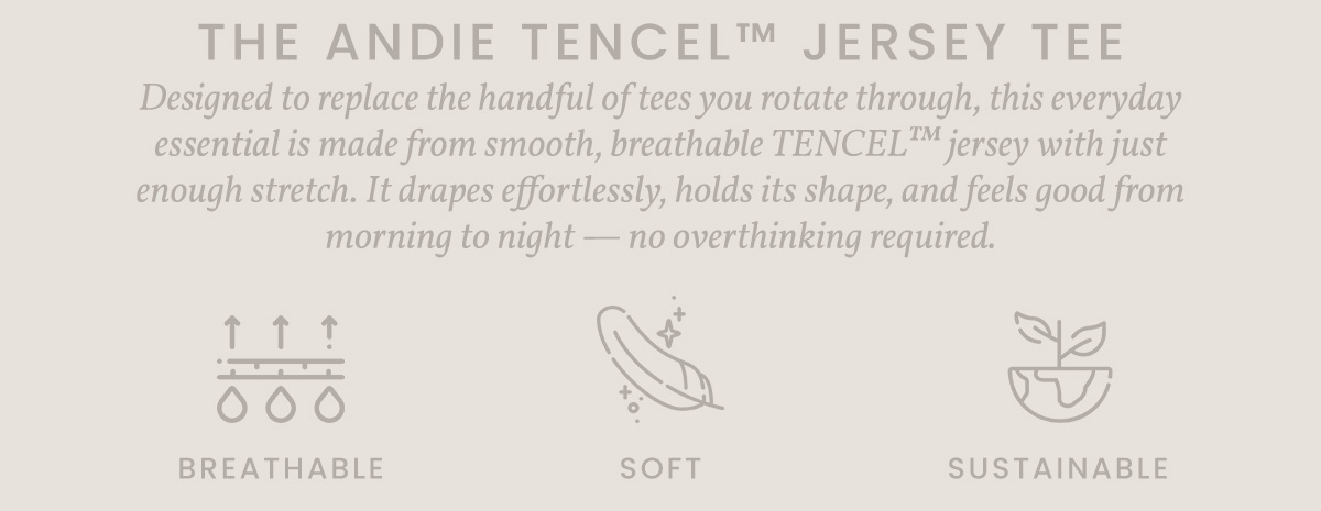 Andie Tencel Jersey Relaxed Tee