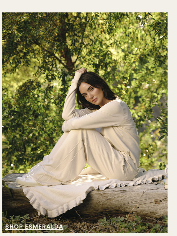 Esmeralda Feather Fleece Wide Leg Pant
