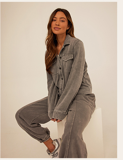 Abbey Mineral Wash CVC Fleece Jacket