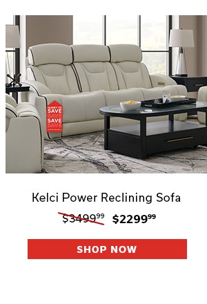 Kelci Power Reclining Sofa | $2299.99 | SHOP NOW >