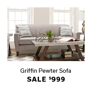 Griffin Pewter Sofa | Sale $999 | SHOP >