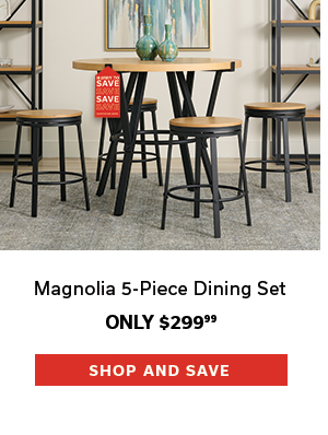 Magnolia 5-Piece Dining Set | Only $299.99 | SHOP AND SAVE >