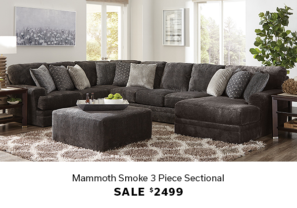Mammoth Smoke 3 Piece Sectional | Sale $2499 | SHOP >