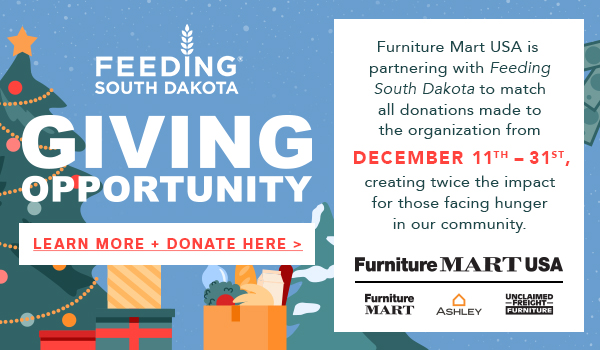 Feeding South Dakota | FMUSA is partnering with Feeding South Dakota to match all donations made to the organization from December 11th - 31st. | LEARN MORE + DONATE HERE >