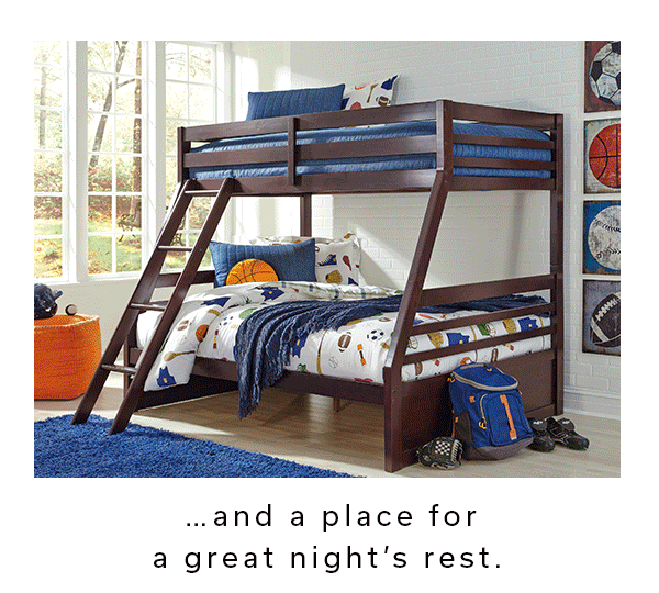 ... and a place for a great night's rest. | SHOP BEDS + BUNK BEDS >