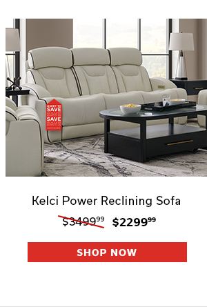 Kelci Power Reclining Sofa | $2299.99 | SHOP NOW >