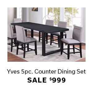 Yves 5pc. Counter Dining Set | Sale $999 | SHOP >
