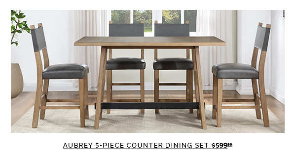 Aubrey 5-Pc Counter Dining Set $599.99 >