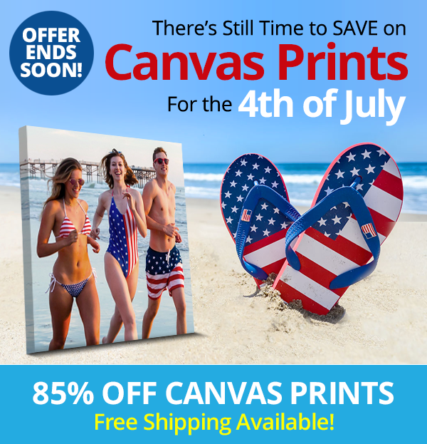 There is still time to save on canvas prints for the 4th of july