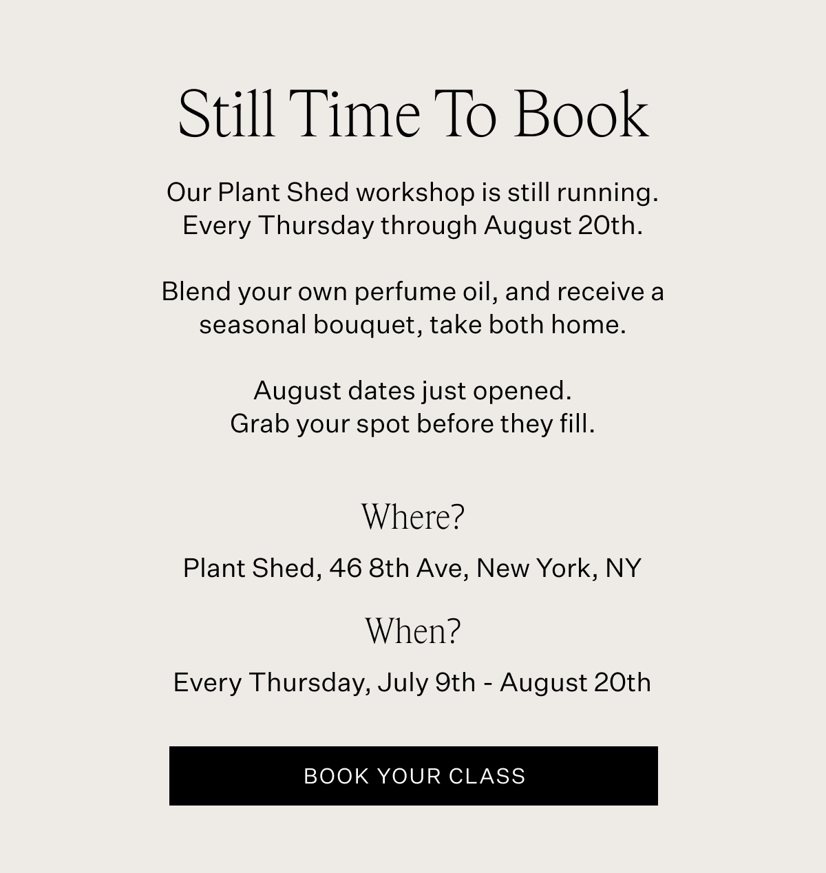 Book Your Class