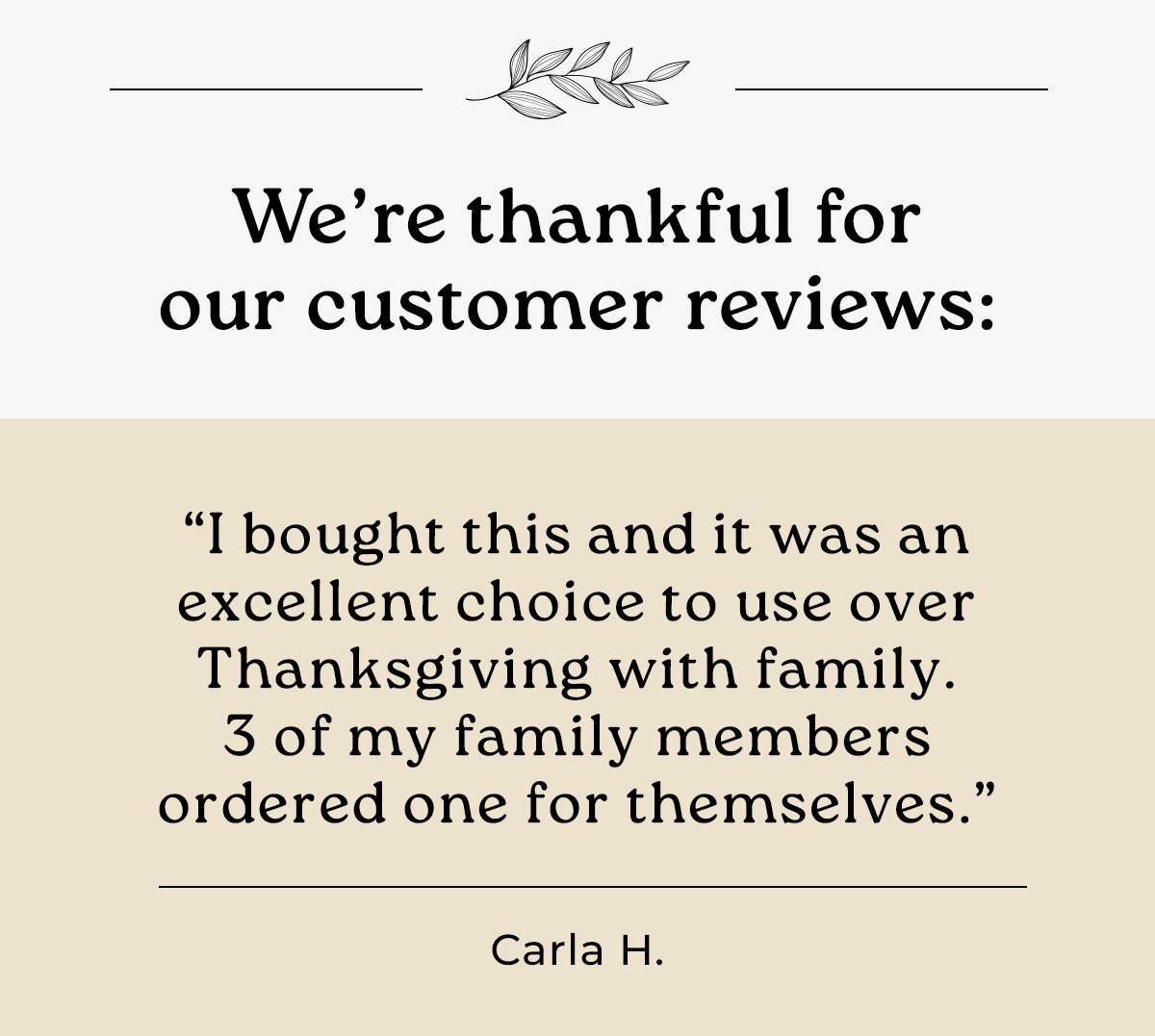 We're Thankful for Our Customer Reviews