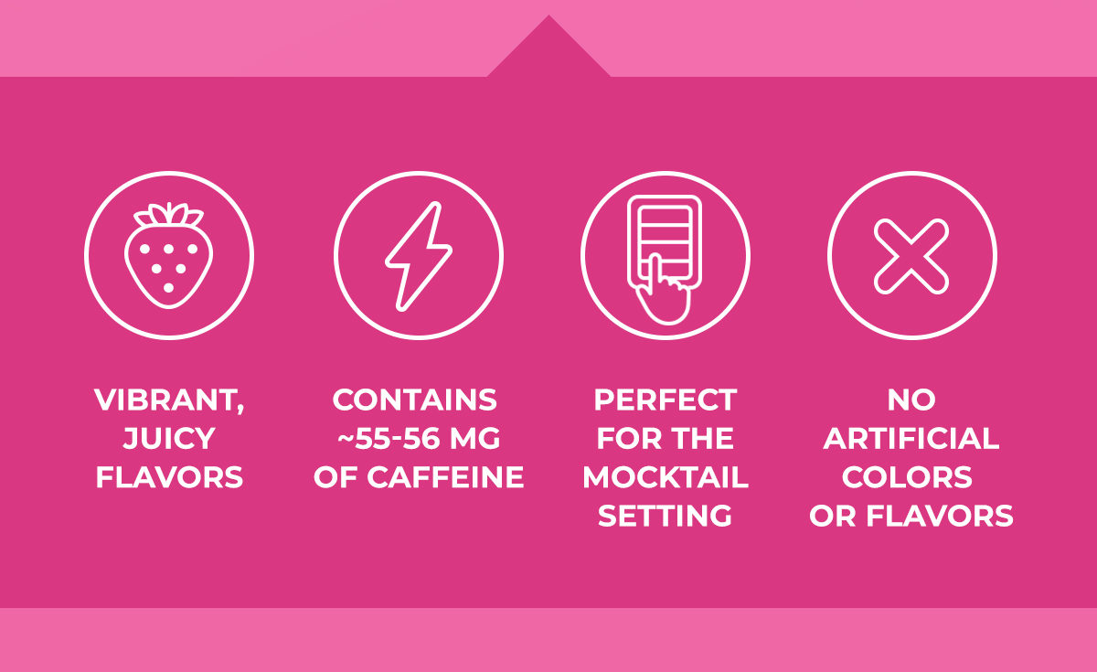 Vibrant, juicy, and lightly caffeinated. 