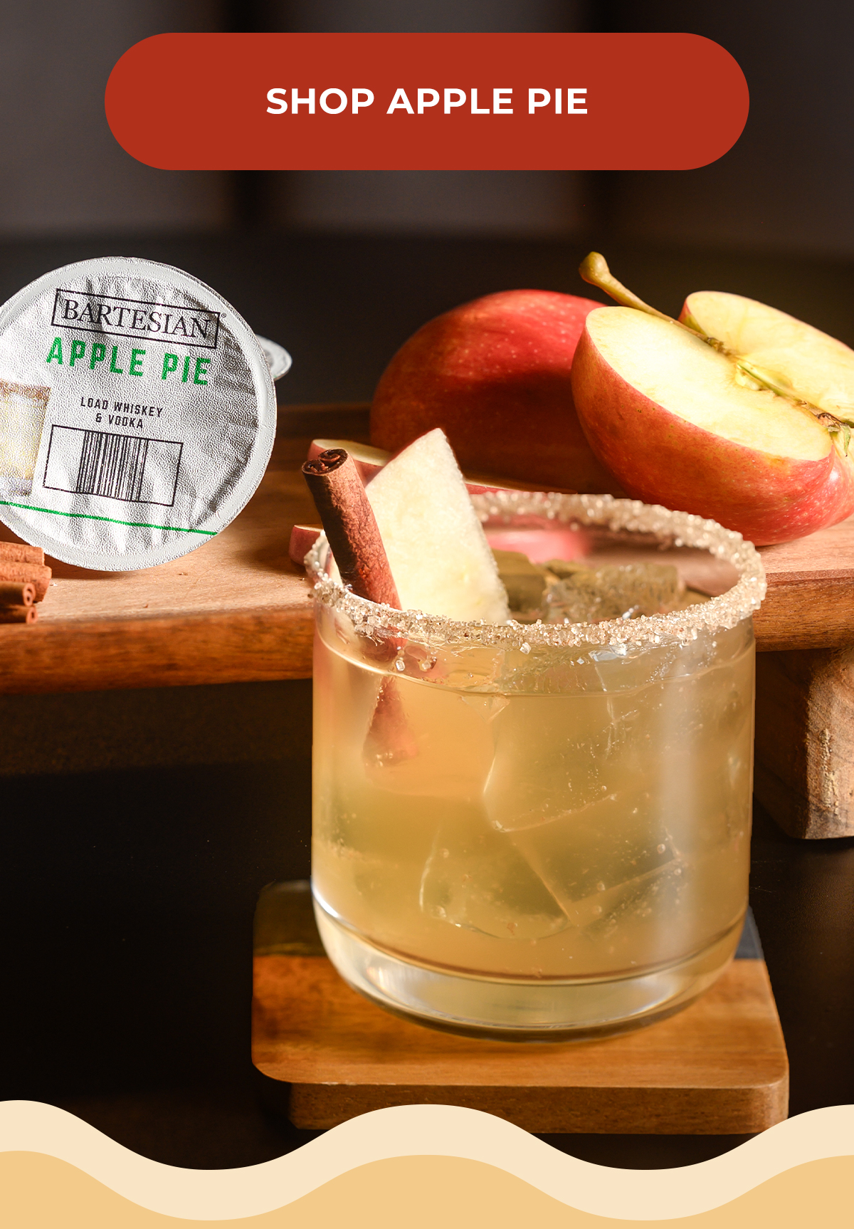 Lifestyle image of the Apple Pie cocktail.