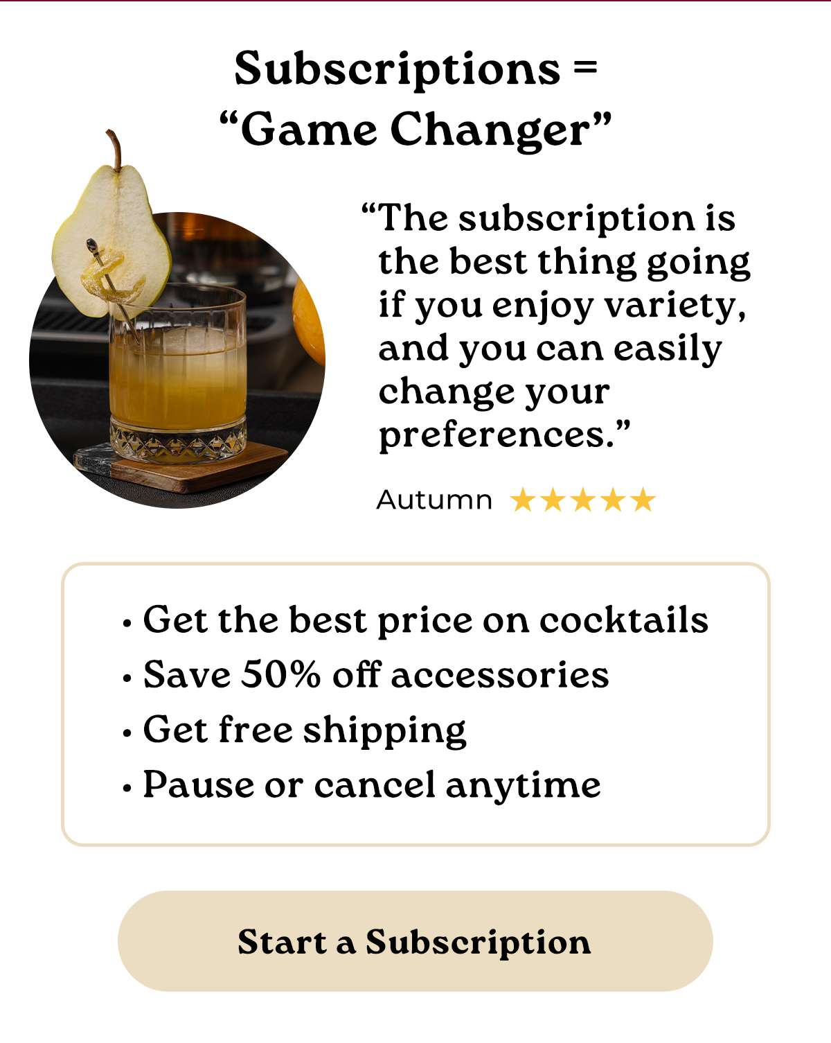 Subscriptions = "Game Changer"