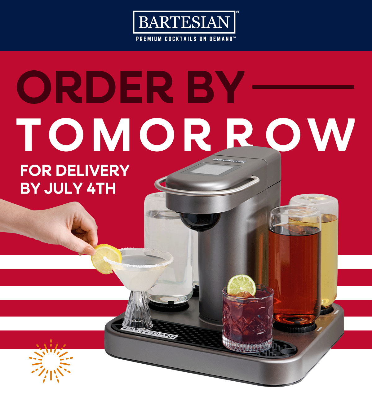 Order by Tomorrow for Delivery by July 4th