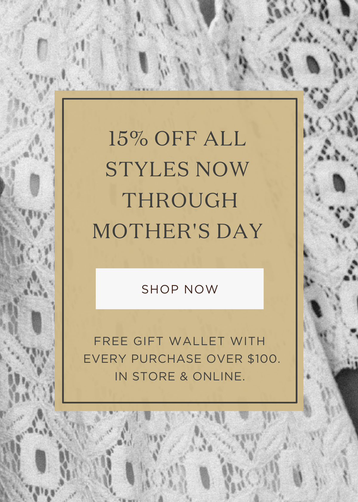 15 OFF MOTHER'S DAY EVENT FOUNT