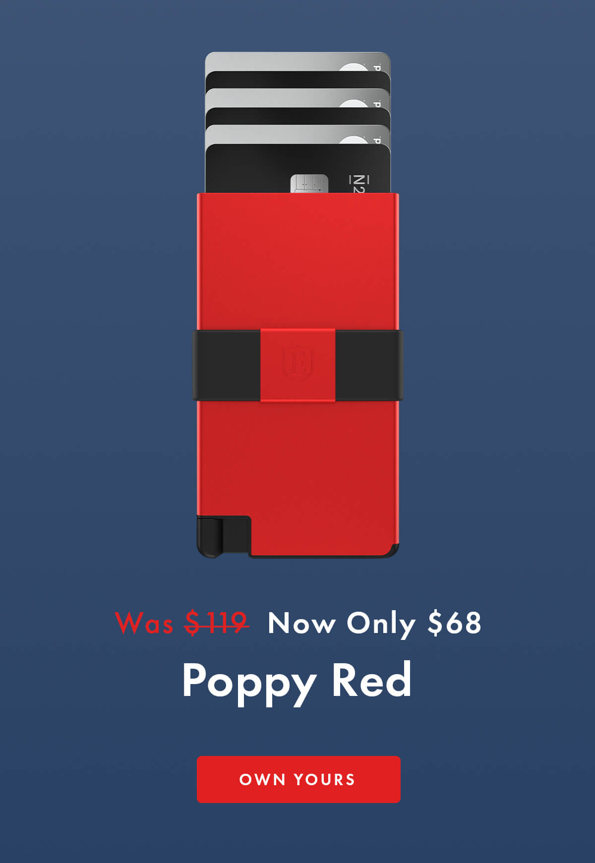 Was $119 Now Only $68 Poppy Red Own yours