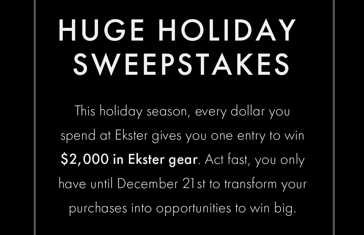 Huge Holiday Sweepstakes