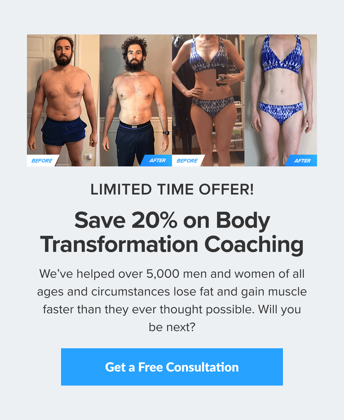 Save on Body Transformation Coaching