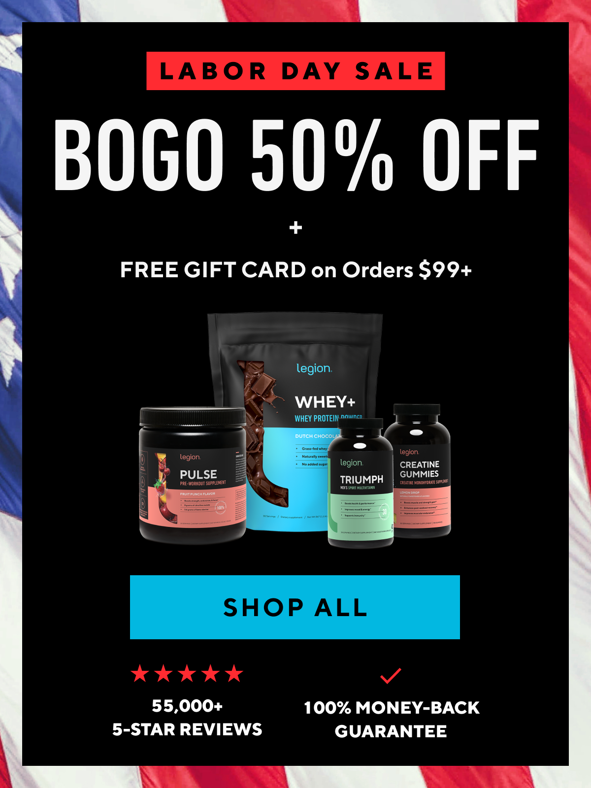 Labor Day Sale! BOGO 50% off!