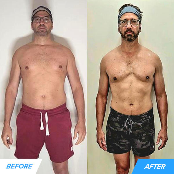 And last but very not least is Dan (52 years old), who lost over 12 pounds and 7% body fat in just 90 days.