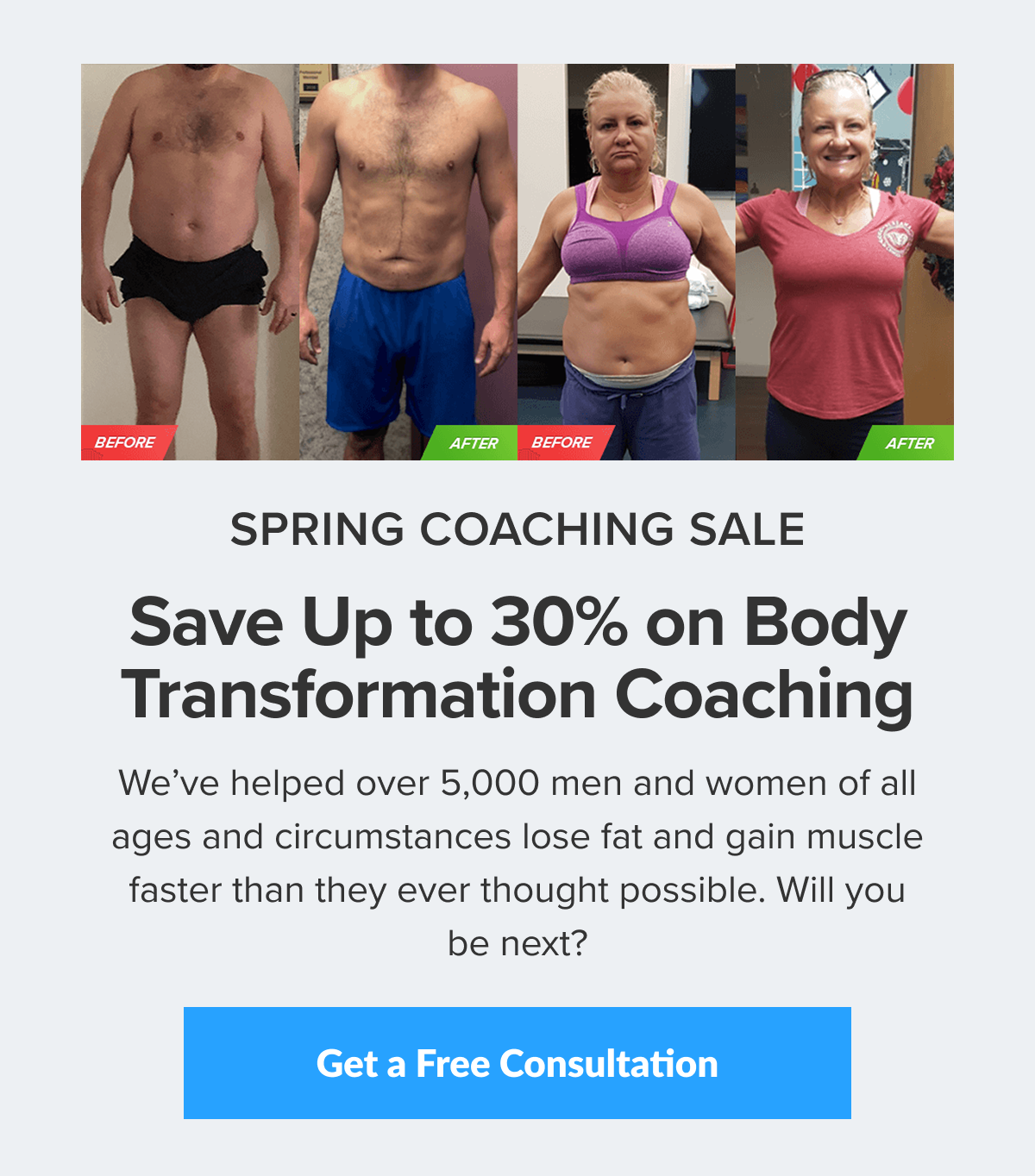 Save on Body Transformation Coaching
