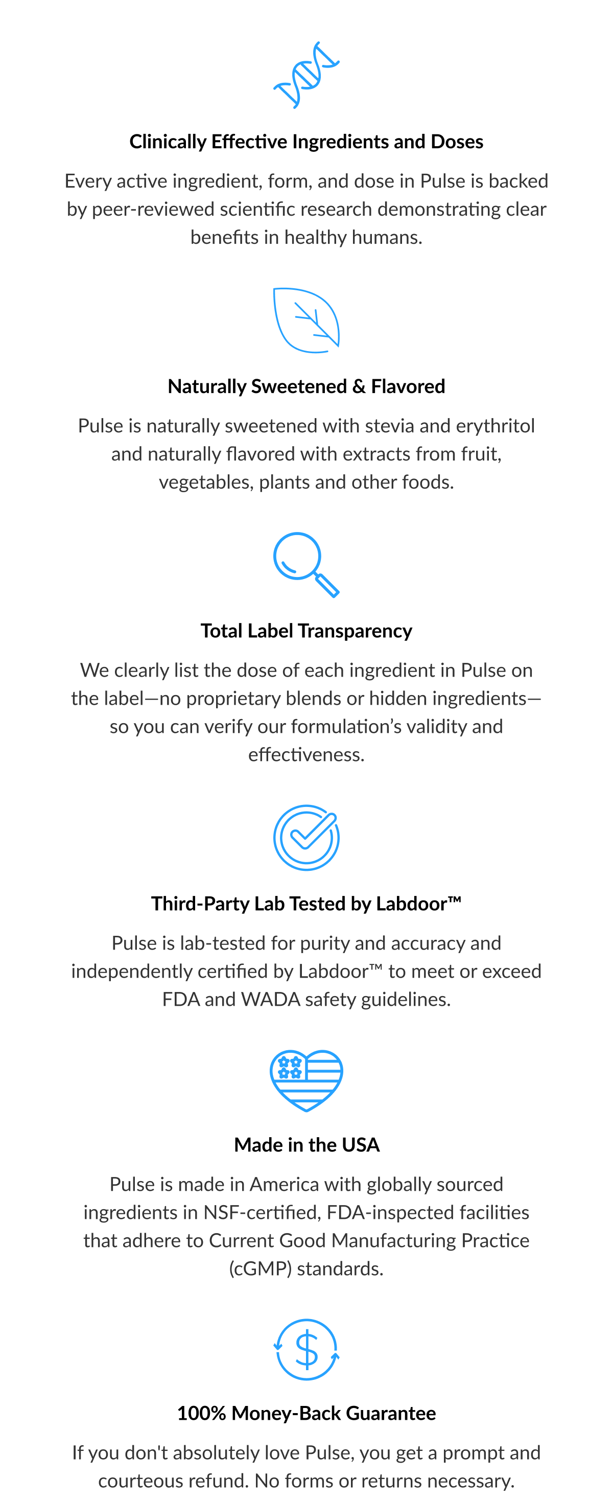 Clinically effective ingredients and doses
