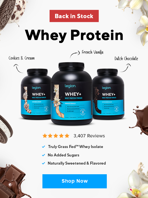 whey+ back in stock