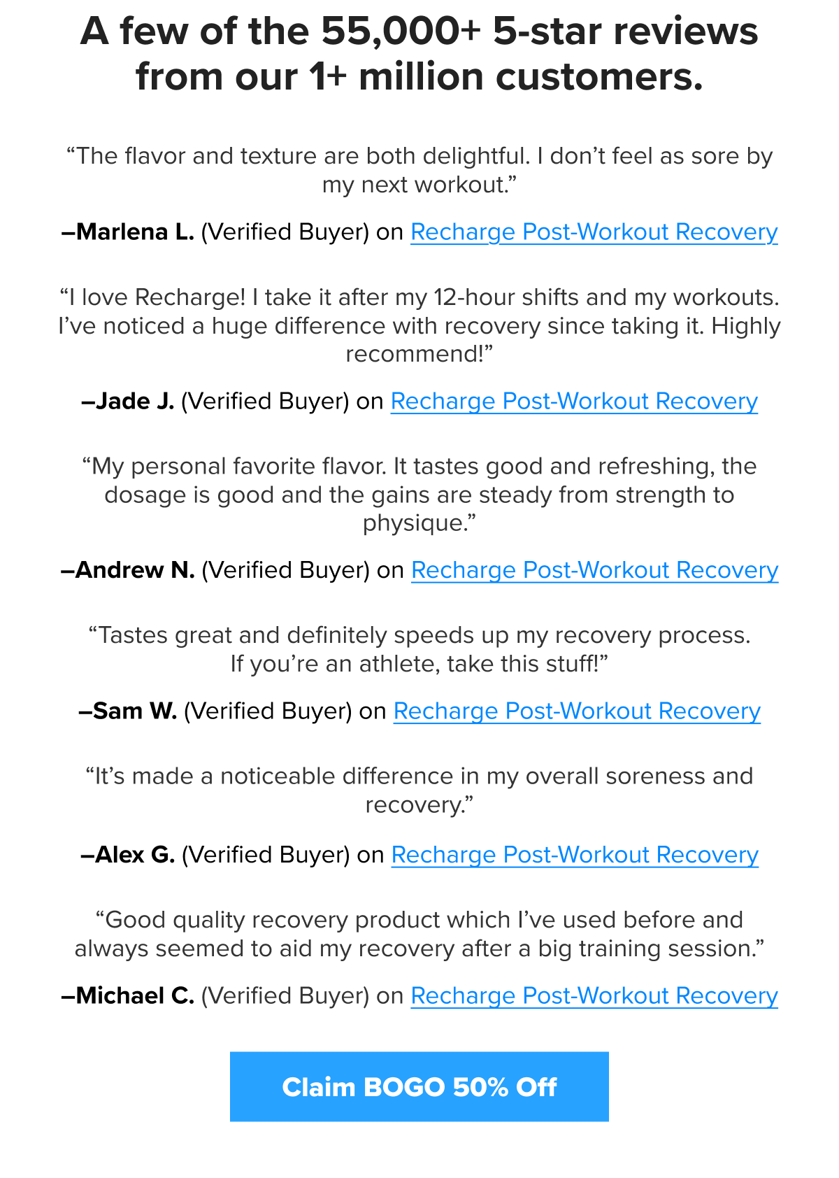 Recharge customer reviews