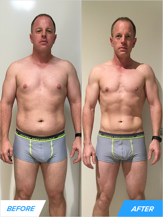  We helped Scott (46) drop 41 lbs, 13% body fat and 4 inches off his waist: